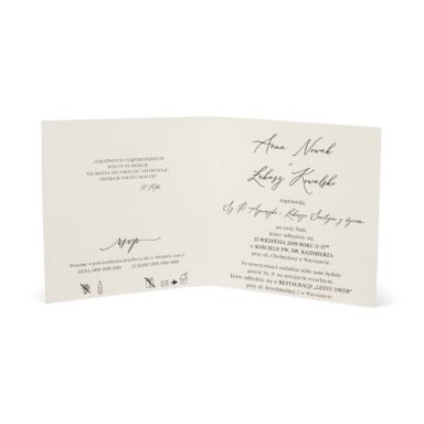 zaproszenie środek na ślub