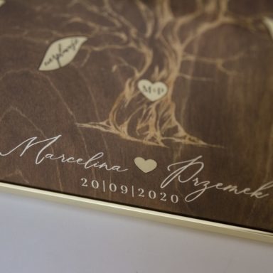 podziękowanie w ramie drzewo grawer