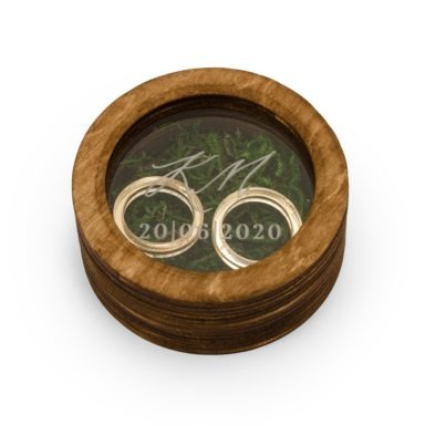 grawerowane pudełko na obrączki ślubne