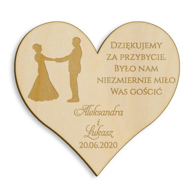 podziękowanie dla gości weselnych magnes w2