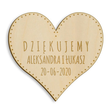 Magnes serce z grawerem wzór 4