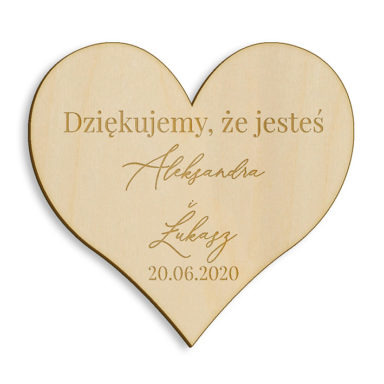 Magnes serce z grawerem wzór 5