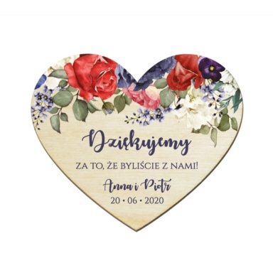 Magnesy serce Flowery