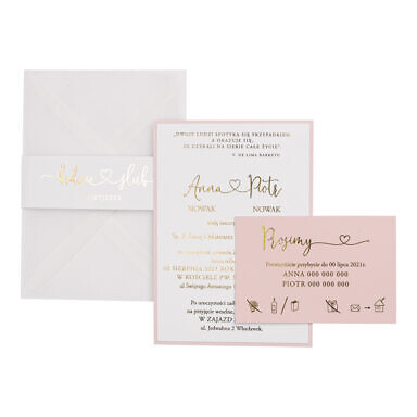 Zaproszenia ślubne Glam Pink