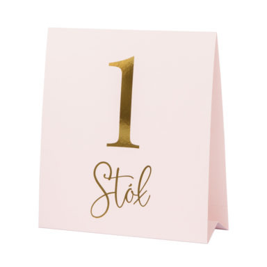 Numer na stół Glam Pink nude