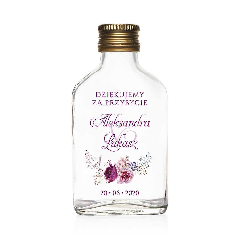 butelki 100 ml podziękowanie na wesele