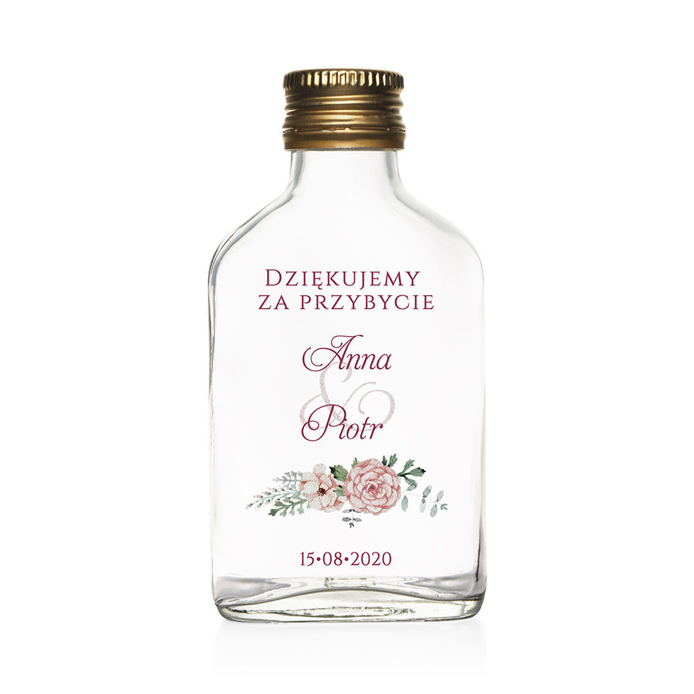 butelka podziękowanie dla gości weselnych 100 ml