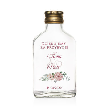 butelka podziękowanie dla gości weselnych 100 ml
