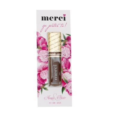 personalizowana karteczka z merci na wesele