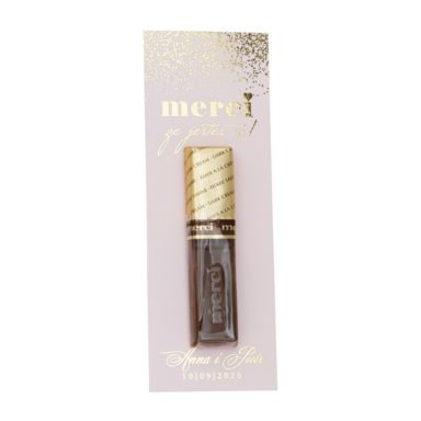 podziękowanie z merci pink sparkle