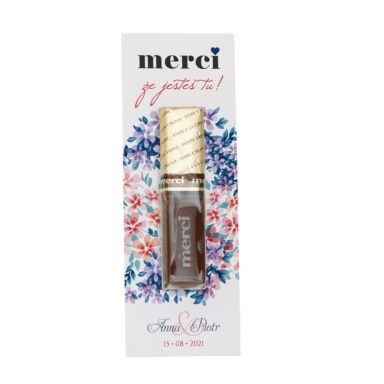 podziękowanie dla gości weselnych z motywem florals w1