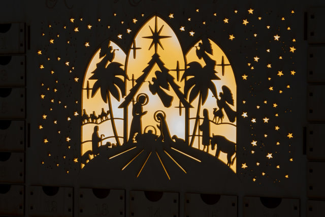 Kalendarz adwentowy lampka led podświetlany dekoracja świąteczna