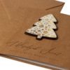 Kartka świąteczna biznesowa firmowa eko ekologiczna ze złoceniem złocona choinka