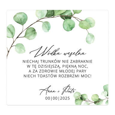 Naklejki na alkohol Misty Eucalyptus
