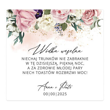 Naklejki na alkohol Misty Rose