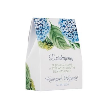 Pudełko na słodkości z kwiatami Hortensji