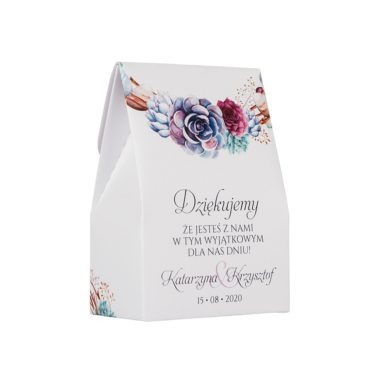 Pudełko na słodkości z Sukulentami w2