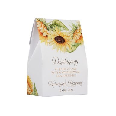 Pudełko na słodkości ze Słonecznikami