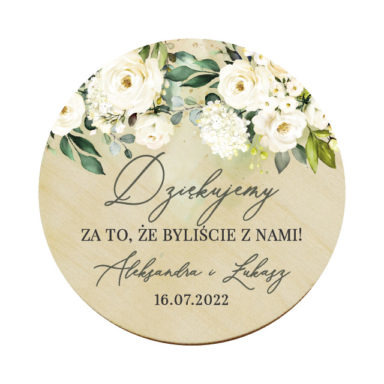 Magnes koło zielone kwiaty