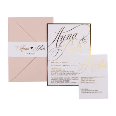 Zaproszenia ślubne Simple Shine Nude
