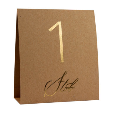 Numer na stół złocony eko