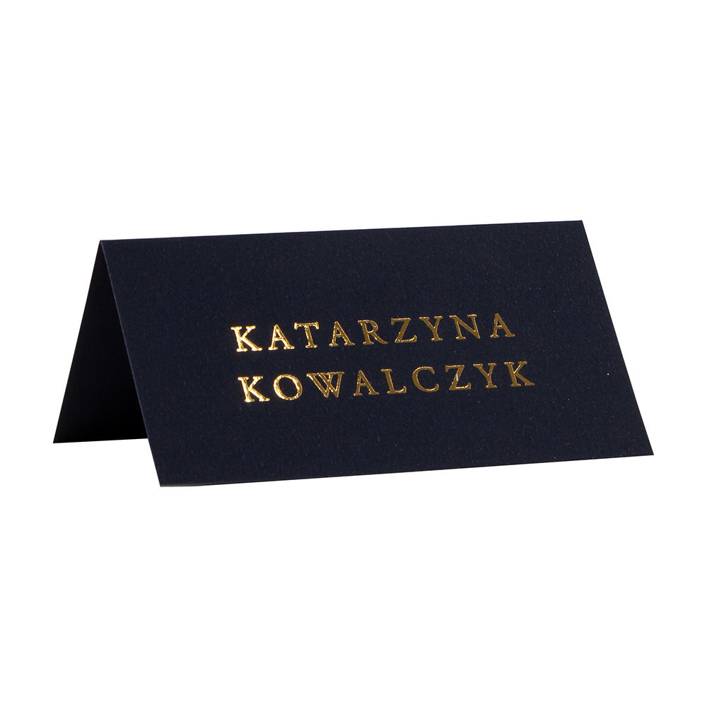 Winietka złocona dark blue granatowa