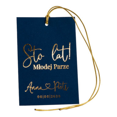 Zawieszka na alkohol ze złoceniem blue niebieska