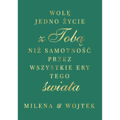 Tablica powitalna w23 ze złoconymi napisami, kolory do wyboru