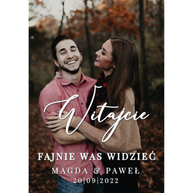 Tablica powitalna ze zdjęciem, rozmiar do wyboru