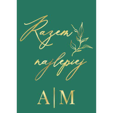 Tablica powitalna w11 ze złoconymi napisami, kolory do wyboru