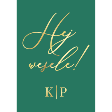 Tablica powitalna w12 ze złoconymi napisami, kolory do wyboru