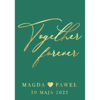 Tablica powitalna w18 ze złoconymi napisami, kolory do wyboru