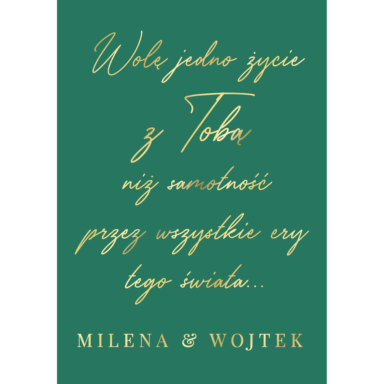 Tablica powitalna w24 ze złoconymi napisami, kolory do wyboru