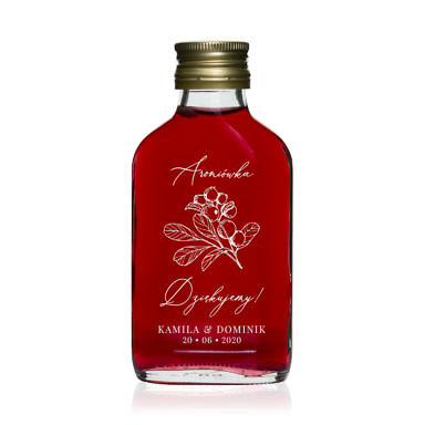 Butelki weselne nalewka aroniówka