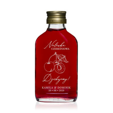 Butelki weselne nalewka czereśniowa