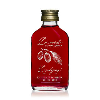 Butelki weselne nalewka dereniówka
