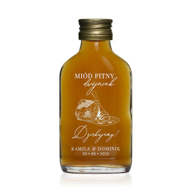 Butelki weselne nalewka miód pitny dwójniak