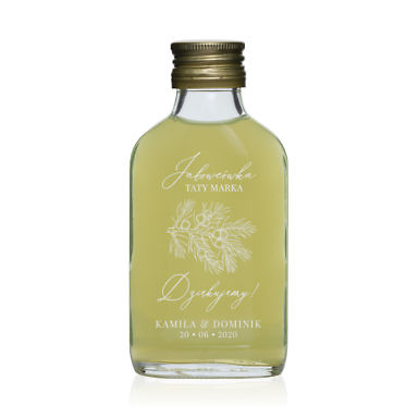 Butelki weselne nalewka jałowcówka