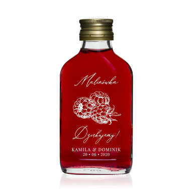 Butelki weselne nalewka malinówka