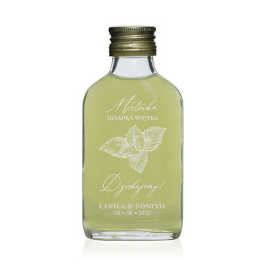 Butelki weselne nalewka miętówka