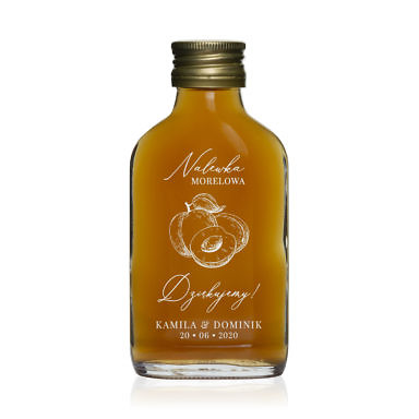 Butelki weselne nalewka morelowa