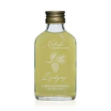 Butelki weselne nalewka z pędów sosny