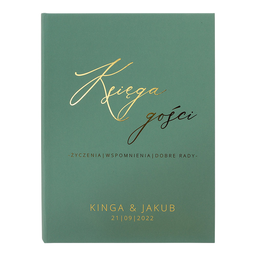 Księga gości złocona matcha