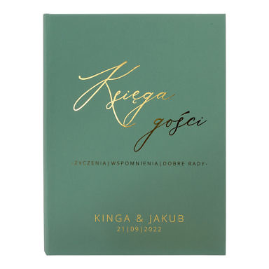 Księga gości złocona matcha
