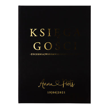 Księga gości złocona nero czarna