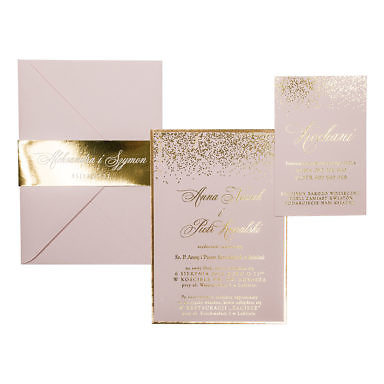 Zaproszenia ślubne Nude Sparkle