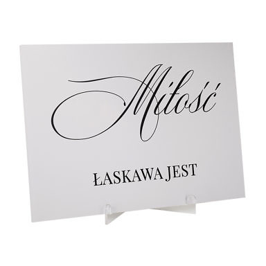 Tabliczki A4 "Hymn o miłości" w3 komplet 16 sztuk