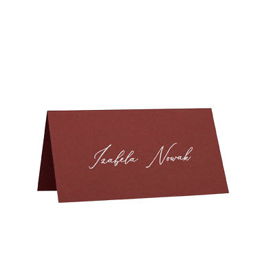 Winietka z białym drukiem bordeaux bordowa