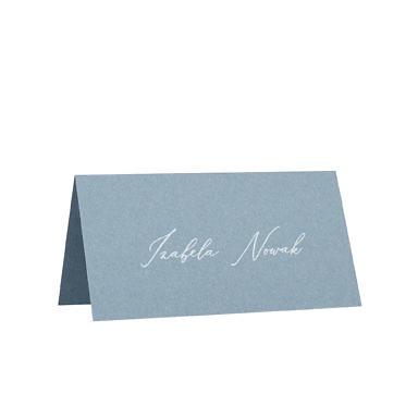 Winietka z białym drukiem acqua dusty blue