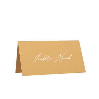 Winietka z białym drukiem bruno karmel